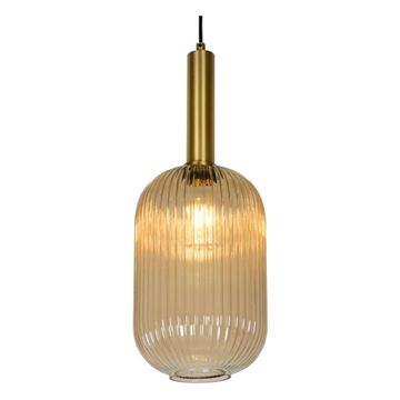 Lucide Maloto glas pendel Ø20cm E27 amber